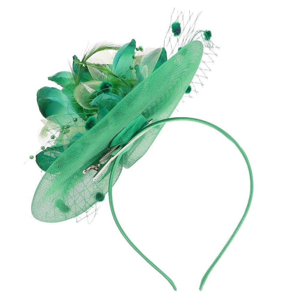 Pălărie Elegantă cu Voal, Articol de Cap, Exquisit Articol de Cap pentru Mireasă, Pălărie Fascinator din Plasă Vintage, Nuntă