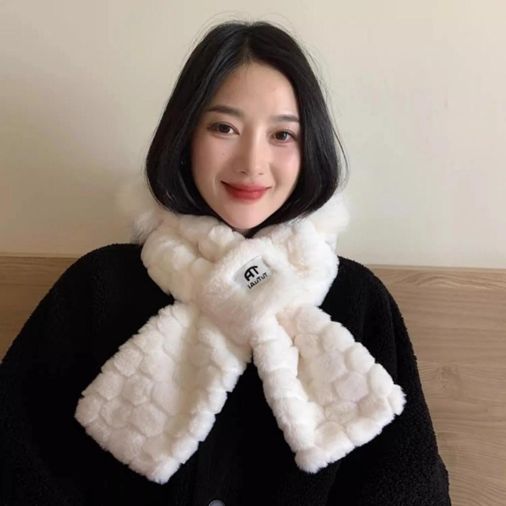 Winter Hooded Hat Scarf Set Thicken Lei Feng Hat Cute Fluffy Bomber Hats For Cold Weather
