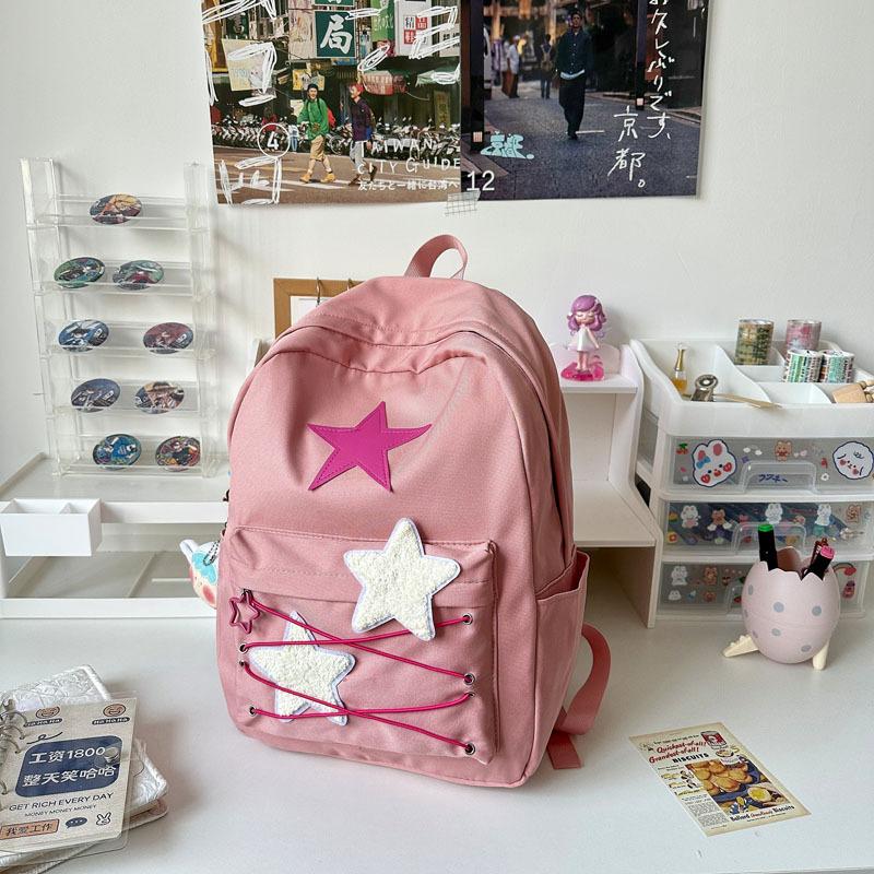 Koreansk Søt Alt-Match Stjerne Ryggsekker Japansk Dame Streetwear Y2k Estetisk Skolesekker Kawaii Ryggsekk Studenter