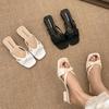 Coarse Heel French Cool Slippers Women's Summer Wear 2025 New Fairy Temperament Evening with Skirt High Heel Strappy Sandals