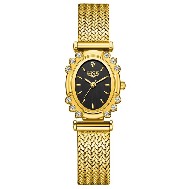 LIGE 2025 New Women Watch Simple Fashion Waterproof Quartz Ladies Watches Ultra-Thin Mesh Women's Bracelet Watch