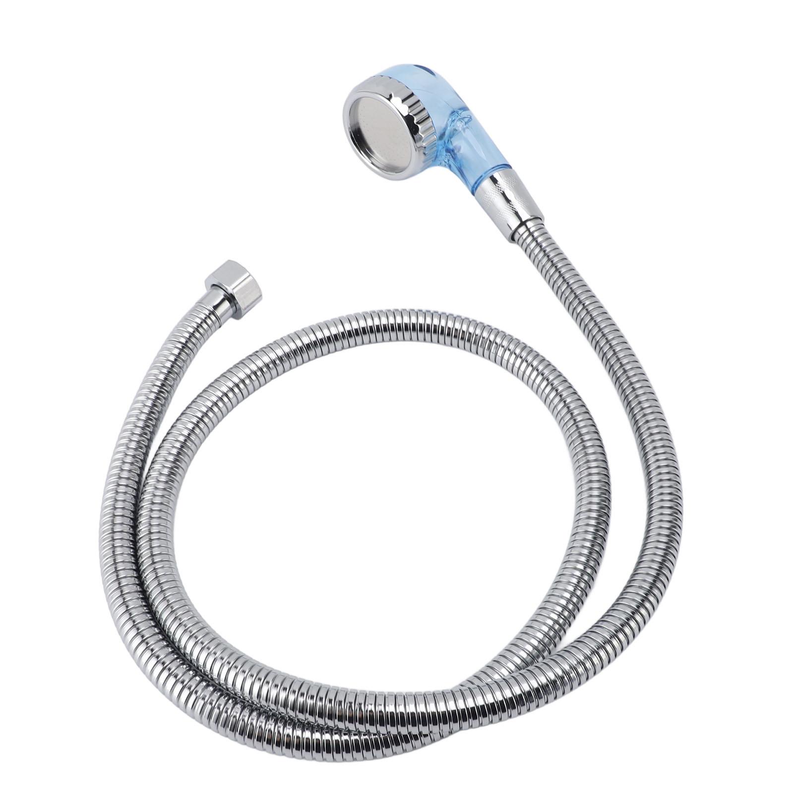 

Ручная душевая головка среднего размера синего цвета, нескользящая, под давлением, салонная душевая головка с мягким лейкой 120 см