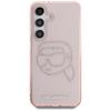 Karl Lagerfeld Rhinestones K Case. Head  Logo For Samsung Galaxy S25 Pink