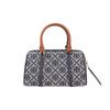 Tory Burch T Monogram Logo Print Zipper Closure Jacquard And Leather Shoulder Crossbody Handbag Mini Women Handbags Navy-Blue 163258-405