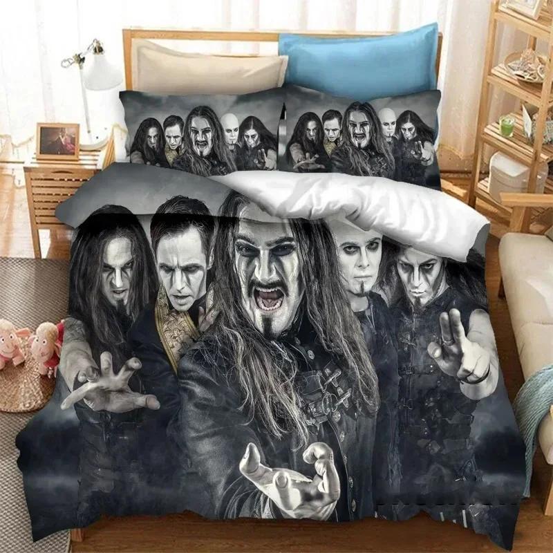3D Printed Powerwolf Bedding Set Duvet Cover Sheet Printed Bed Set Pillowcase Bed Full Queen King Size Comforter Bedroom