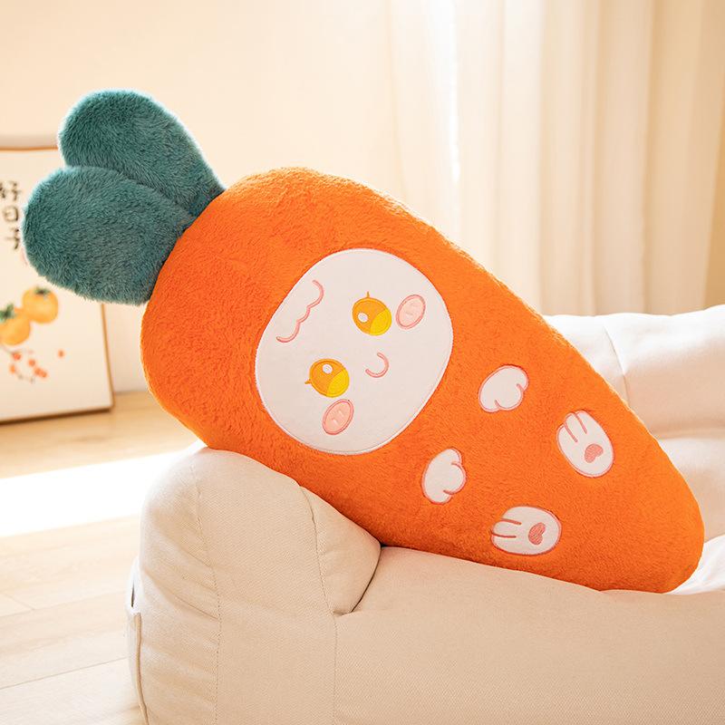 Carrot Throw Pillow Cute Radish Rabbit Plush Toy Doll Girl Bed Sleeping Holding Long Pillow