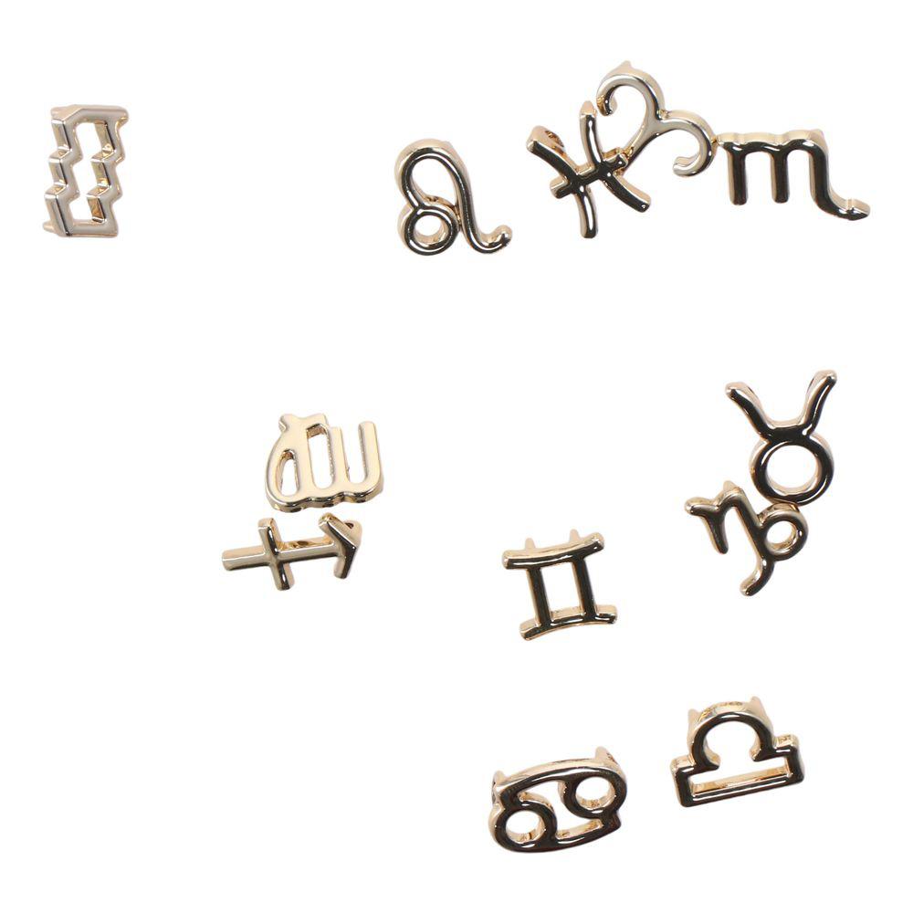 

24 шт. 1-1,5 см сплава знаки зодиака очаровательные золотые подвески с астрологическим гороскопом для изготовления ювелирных изделий