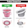 Collapsible Bucket, 10L 2.6 Gallon Folding Bucket Auto Cleaning Plastic Pink