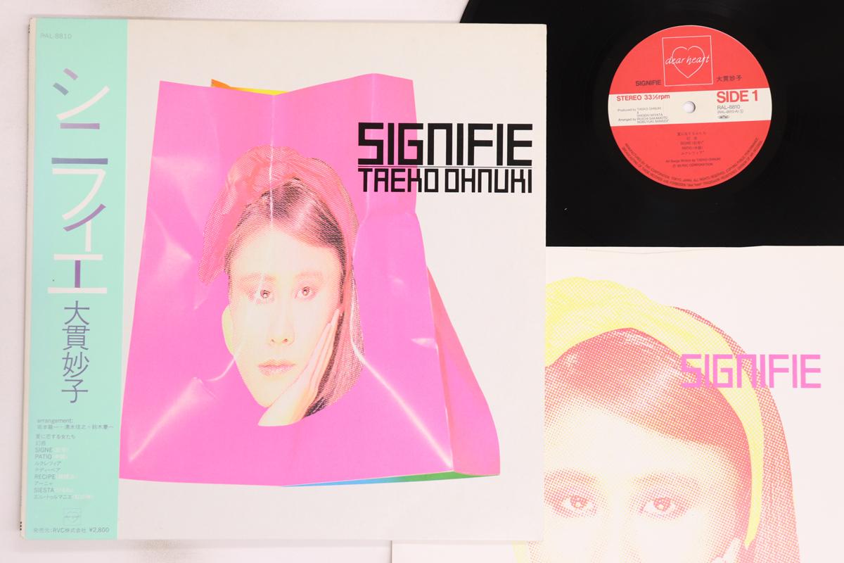 

LP Record TAEKO ONUKI - Signifie RAL8810 RVC 1983 Japan Obi Japanese Pop/Rock Used