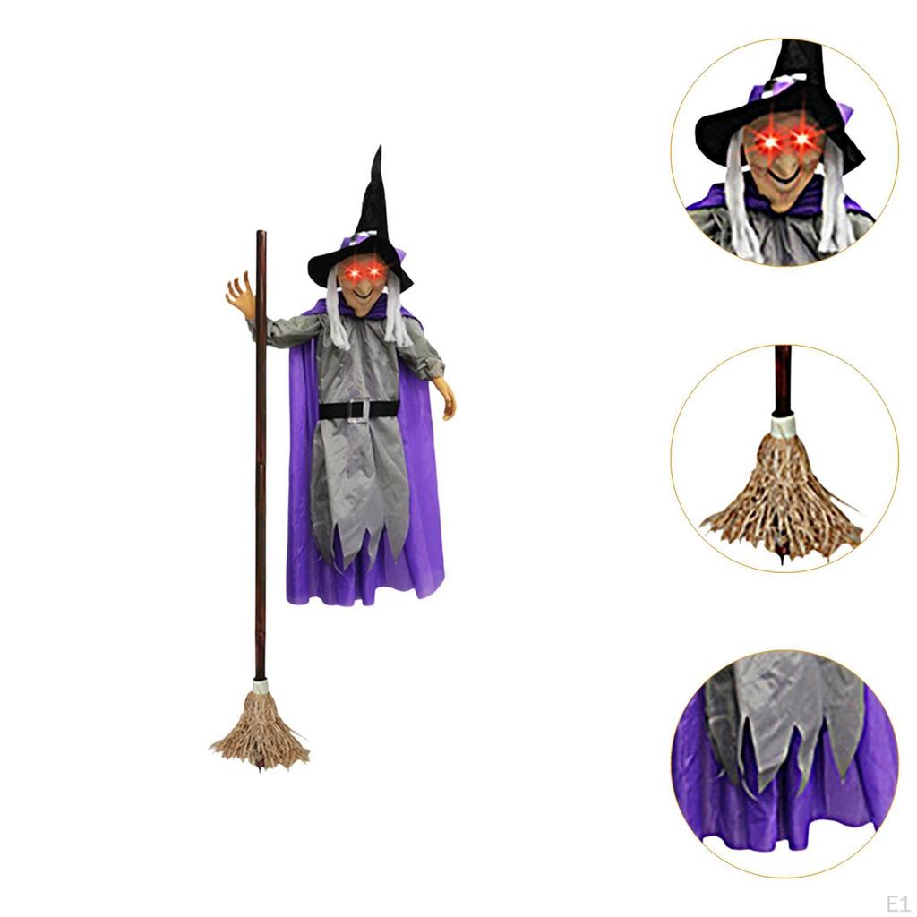 Hanging Animated Witch Halloween Decoration for Yard Parties Patio