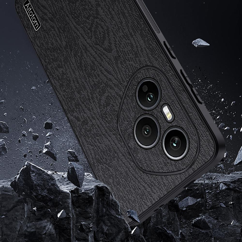 For Honor 400 Pro 5G (Global) Case Wood Texture PU Leather Coated PC TPU Phone Cover