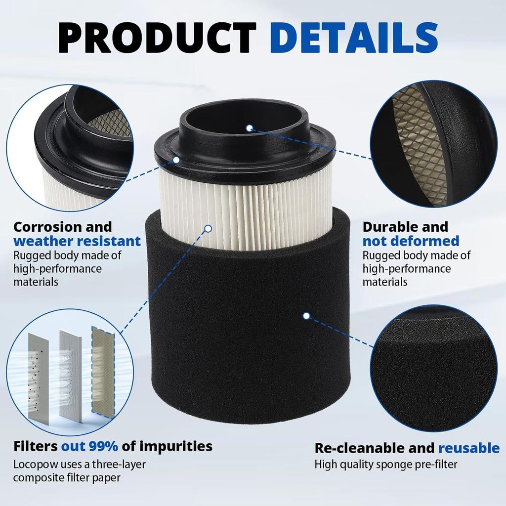 0452306 1253355 Air Filter Part for Polaris Phoenix 200 2005-2023 Hawkeye 300 2006-2011 Trailblazer 250 2001-2006 Sportsman 300 2008-2010 Xplorer 400