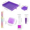 Glitter Diamond Painting Pen Kit with 6 Tips 6 Wax Pads Sorting Trays Brush Spoon and Storage Box for 5D Diamond Art Rhinestone Crafts