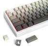 135 Keys Double Shot PBT Light Transmitting Grey OEM Profile Minimalist Style Custom Keycaps for Mechanical Keyboard Keycaps, Shine-Through (Gradient