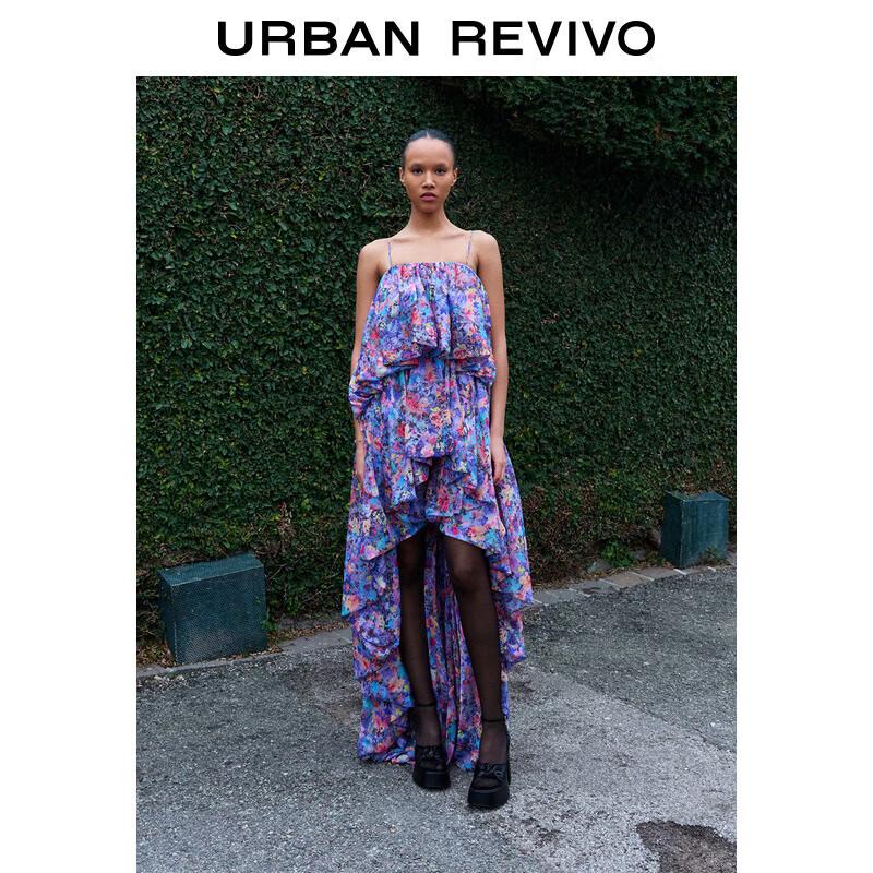 UR 2025 Summer Color-Block Print Strappy Camisole S