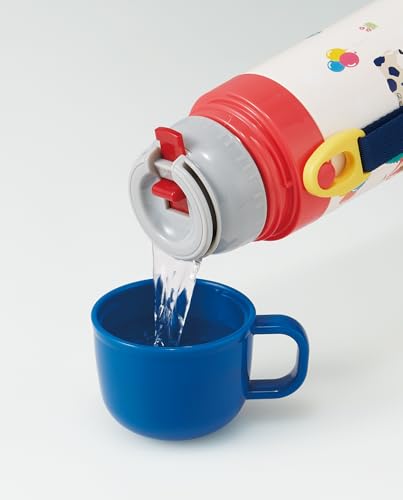 Skater Children's Water Bottle, 2-Way, 470ml (Direct Drinking) or 430ml (Cup Drinking), Thomas the Tank Engine Design, Stainless Steel, Insulated, Lig