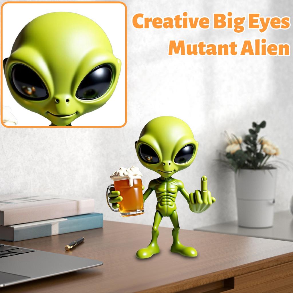 Creative Big Eyes Mutant Alien Poses Statues