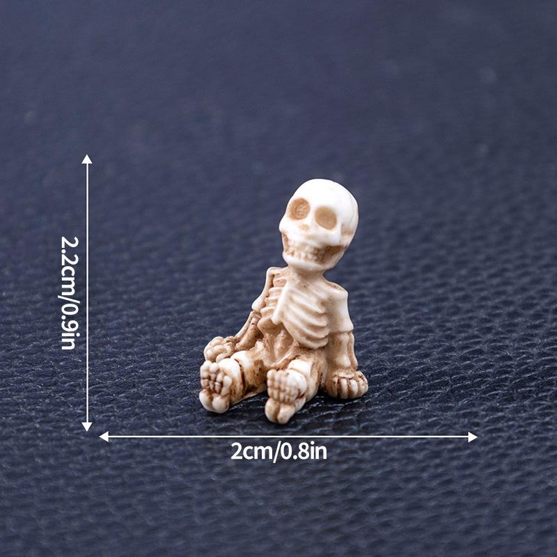 Halloween Decorations Skull Bat Mini Figurines Ornament Desktop Landscape Figurine Decoration
