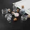 10Pcs Glass Bottles Miniature Bottle Mini Cork Glass Vials Diy Mini Wishing Drifting Bottle Wedding Party Decor Glass Jars