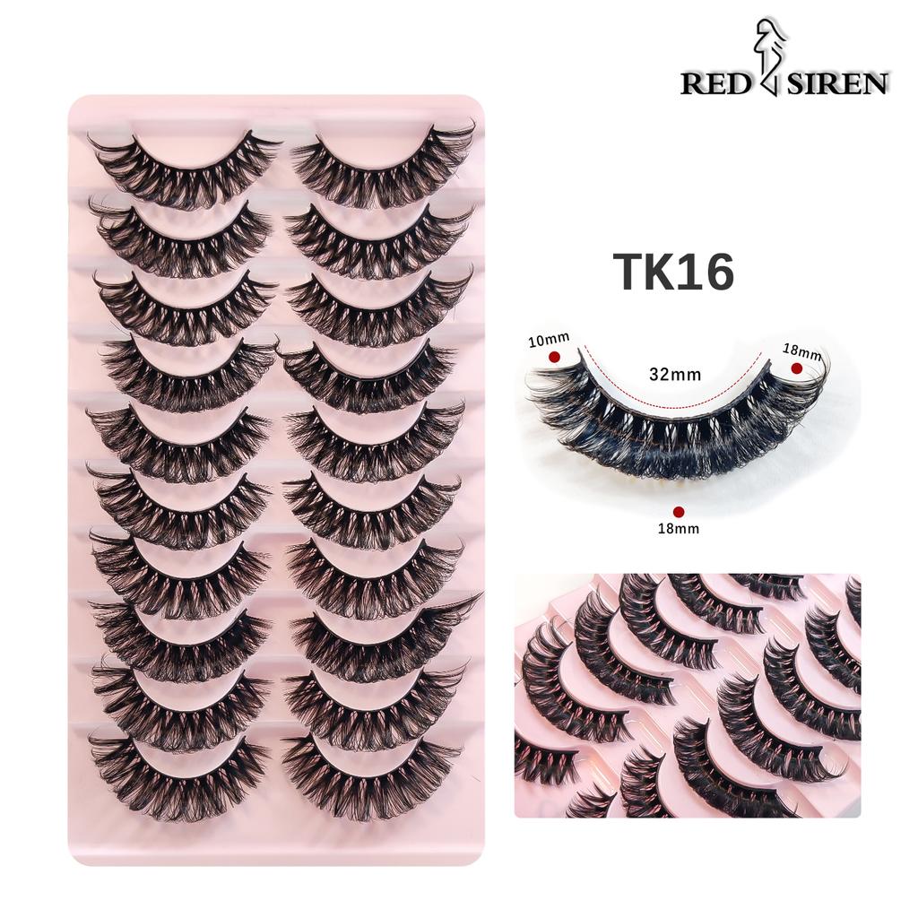 10/20Pairs D Curl Russian Strip Lashes Wholesale Bulk Volume Natural Wispy Fake Eyelashes Makeup Suppliers