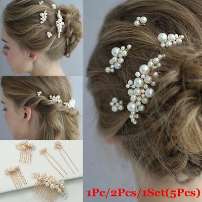 Prom Haircomb Hair Ornaments Jewelry Pearl Hairpin Comb Bride Barrette Hairwear Bridal Headpiece