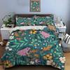 3pcs Pink frogs with floral pattern Bedding Set 1 Duvet Cover 2 Pillowcases for Adult and Children Luxury Gift Full Size