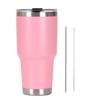 30oz Car Insulation Cup Pink Stainless Steel Portable Plastic Spraying Insulated Tumbler for