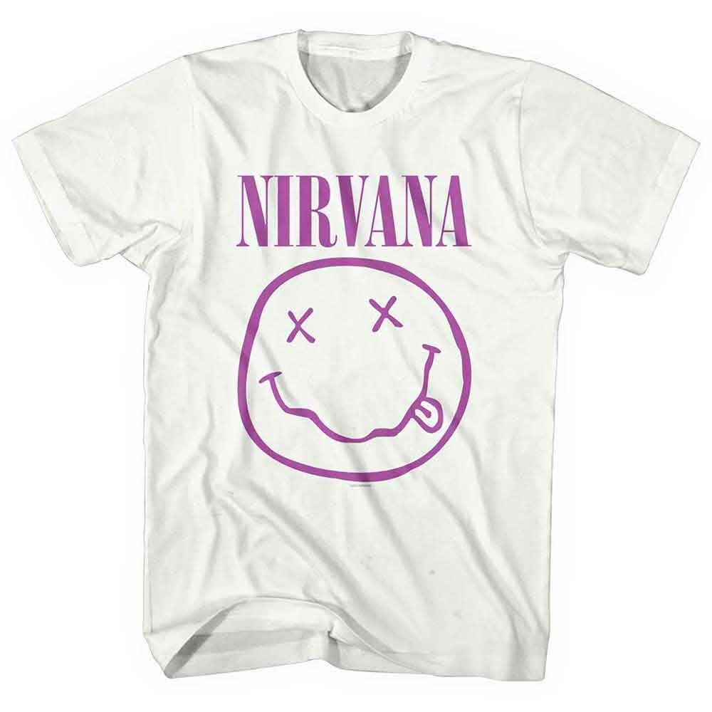 Nirvana - Фиолетовая футболка с счастливым лицом (Футболка) S