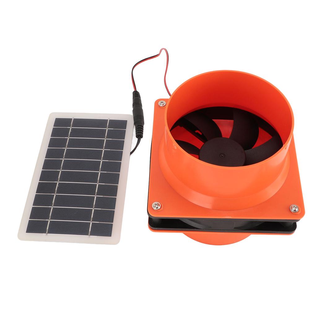 Solar Powered Exhaust Fan 10W 5V ABS Monocrystalline Silicon Solar Panel Ventilation Fan Kit for Round Pipe Pet House