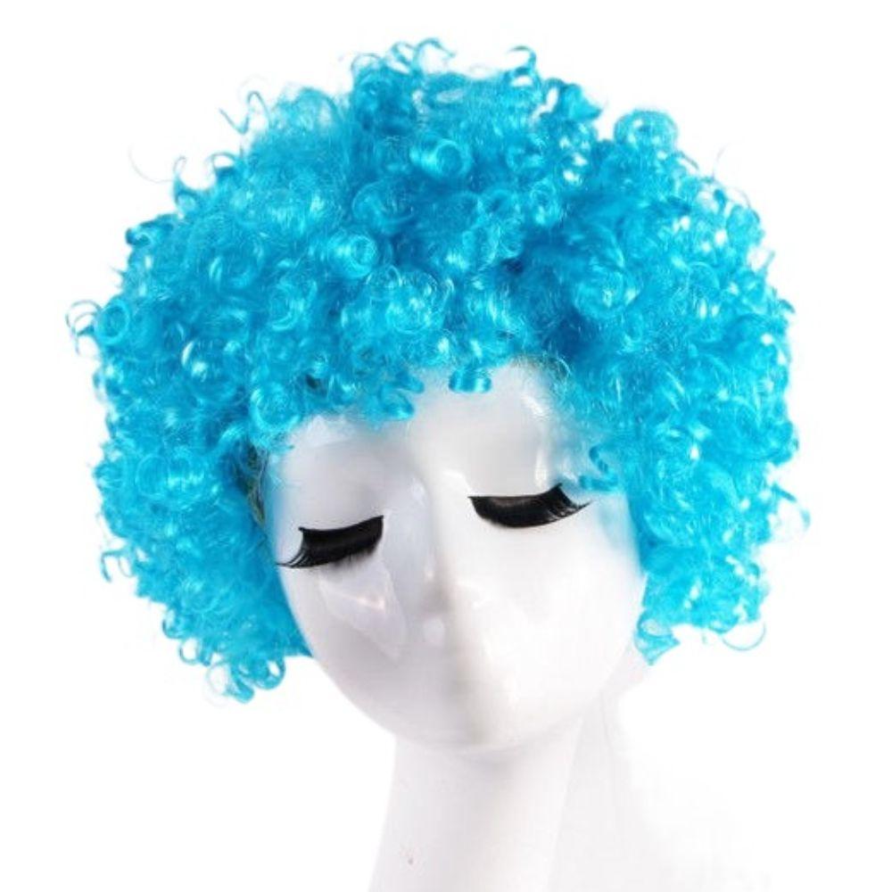 Rainbow Football Fans Wigs Synthetic Wigs Halloween Cosplay Hairs Afro Curly Clown Wigs Kids
