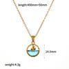 Ocean Style Pendant, Stainless Steel Necklace, Niche Design, Dolphin Shell Pendant, Collarbone Chain