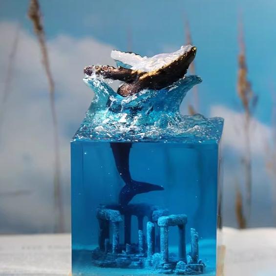 Marine Resin Epoxy Resin Decorative Items Usb Healing Exquisite Desktop Luminous Home Decorations Birthday Gifts Souvenirs
