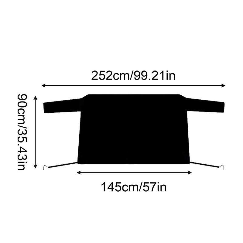 Snow Cover For Car Weatherproof 600D Oxford Magnetic Car Windshield Snow Cover All-Season Frost Guard Windshield Cover For Cars