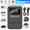 Car Audio Adapter FM Transmitter Music Receiver Wireless Extender Speaker With LED Screen Support TF Card