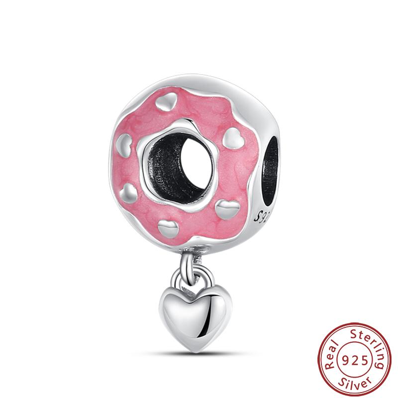 Dessert Afternoon Tea Series Copper Coffee Cake Pizza Fries Sweet Charms Beads 3Mm Diy Fine Jewelry Making