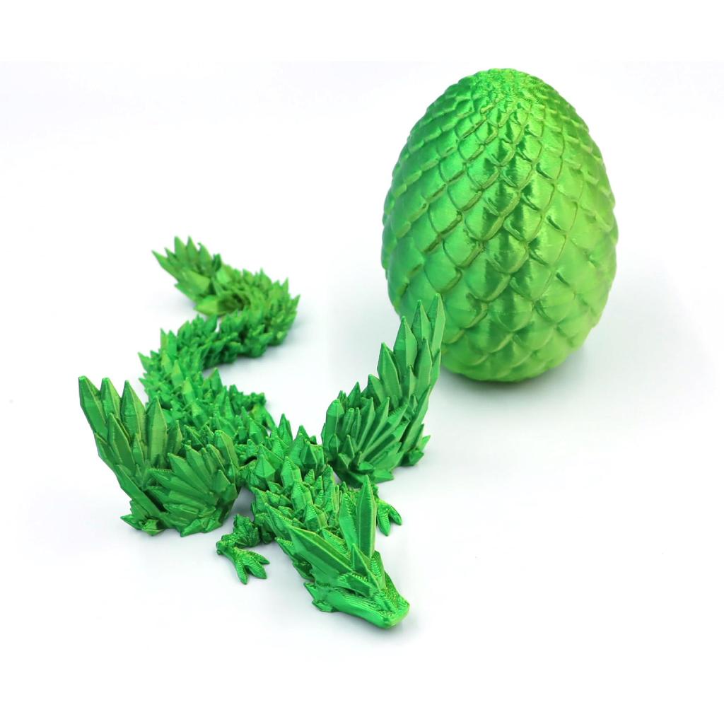 Colorful 3D Printed Dragon Egg Crystal Ornament Set - Creative and Trendy Toy and Gift.
