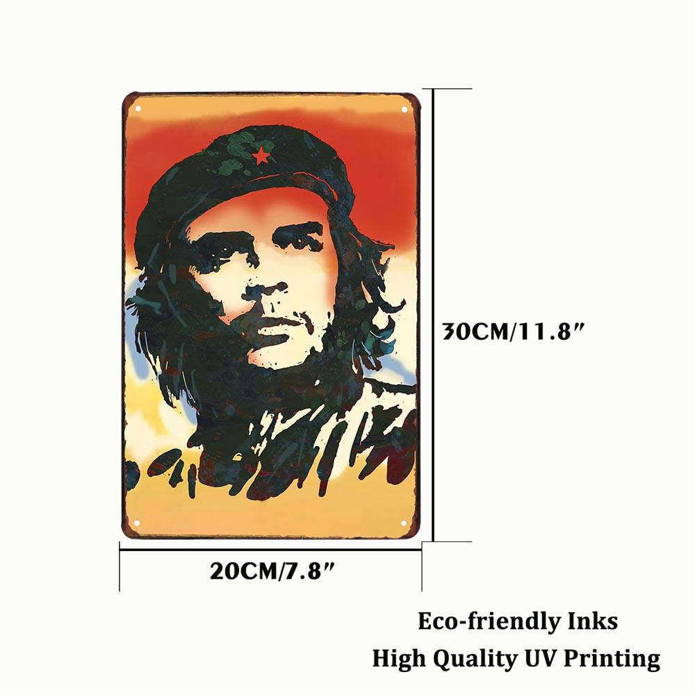 Kommunismus Che Guevara Vintage-Poster Metallschild Retro-Industrie-Dekor Bar Pub Club Männerhöhle Wanddekoration 30 x 20 cm