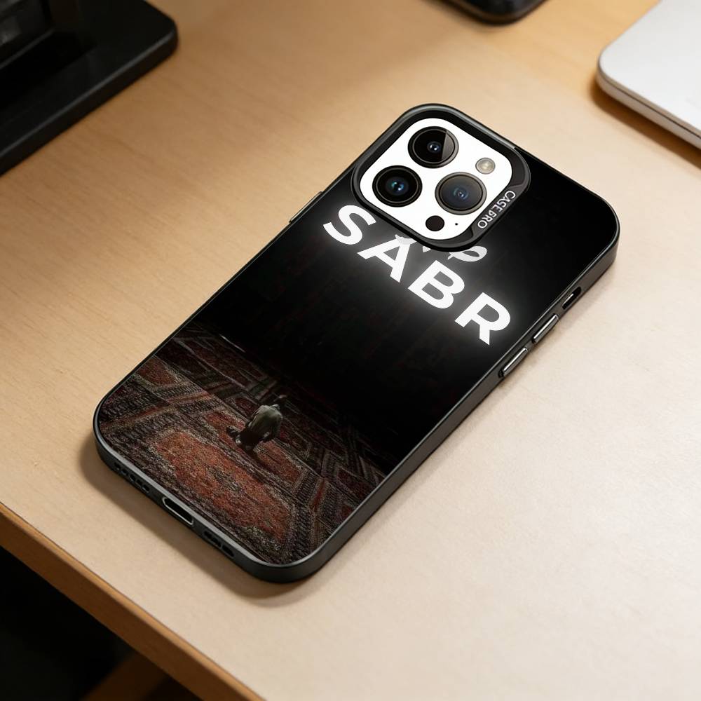 SABR PATIENCE  Phone Case For iPhone 17,16,15,14,13,12,11 Plus,Pro Max,XS,Colorful Silver Black Cover