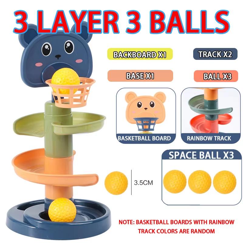 Baby Toy Rolling Ball Tower Montessori Educational Games For Babies Stacking Track Baby Development Toys 1 2 3 Years