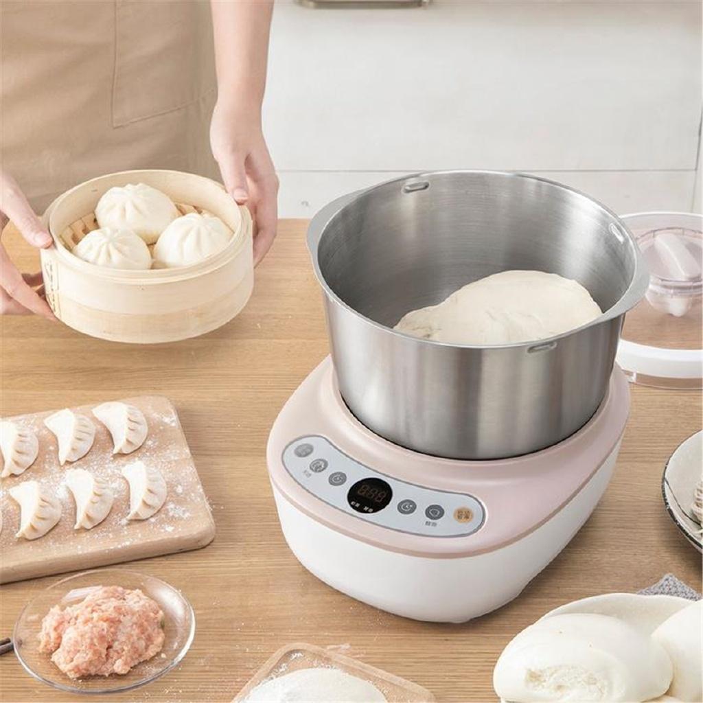 5L Electric Automatic Dough Mixer Fermenting Kneading Machine Stainless Steel Bread Cake Noodle Maker Kitchen 200W