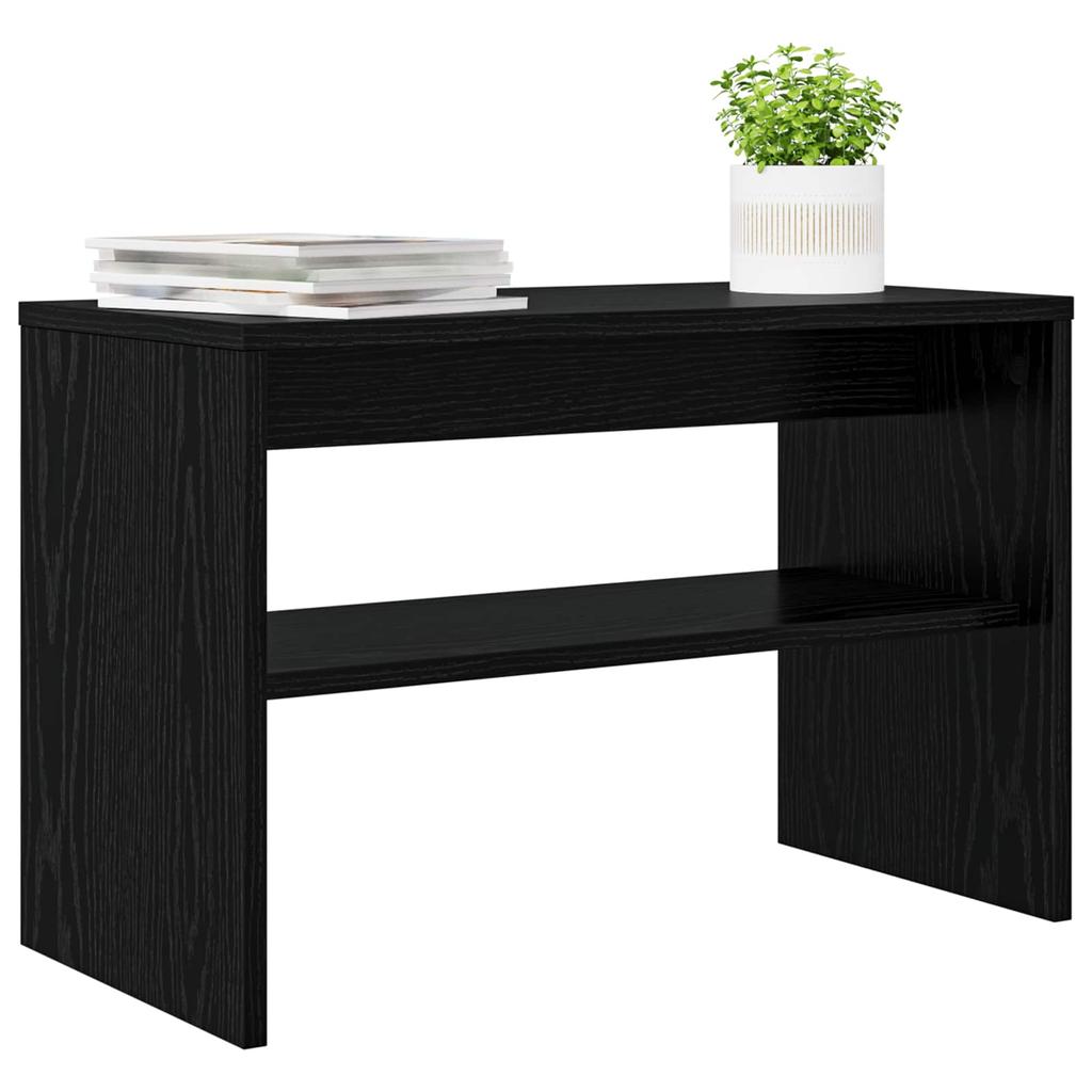 TV Stand Black Oak Effect 60 x 30 x 40 cm Engineered Wood