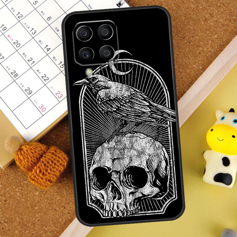Skull Gothic Creepy Pastel Goth Case For Samsung Galaxy M12 M32 M52 M13 M23 M33 M53 M14 M34 M54 M20 M30s M31s M31 M51 Cover