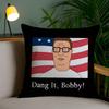 K-King Of The H-Hill Pillow Case Office Sofa Dorm Chair Back Short Plush Double-Sided Printing Home Cushion Cover