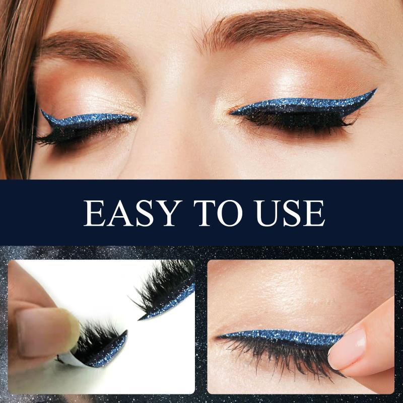 4Pair Eyeshadow Eyeliner Stickers False Eyelashes Waterproof Eyelash Liner Patches  Cat Eye Natural Look Eye Makeup