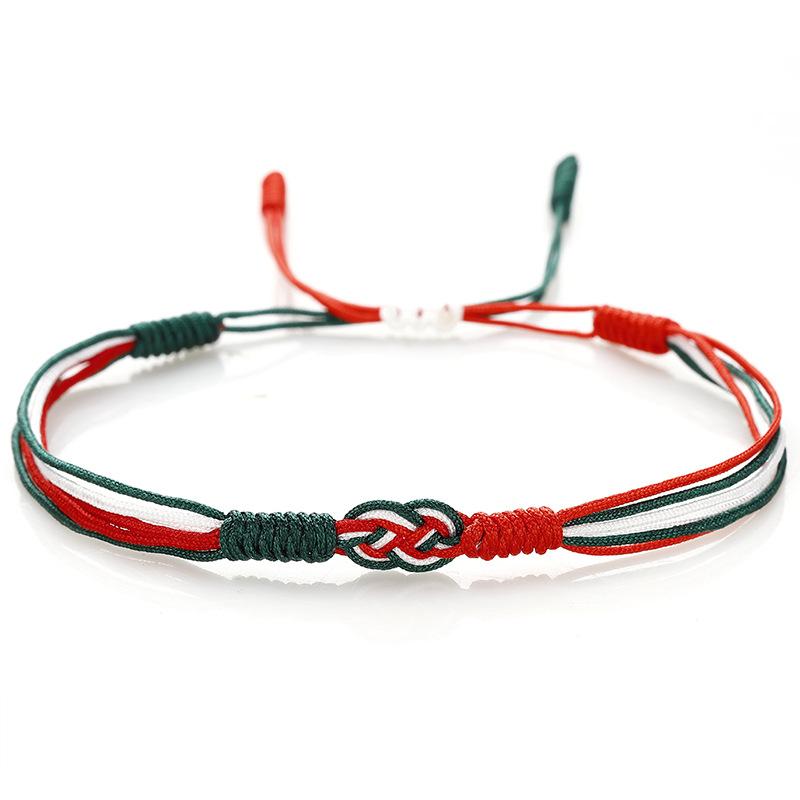 10 Colors Flag Colored Bracelet Unisex Handmade Weaven String Braslet Prayer Meditation Lucky Fabric Braclet Couple Brazalete