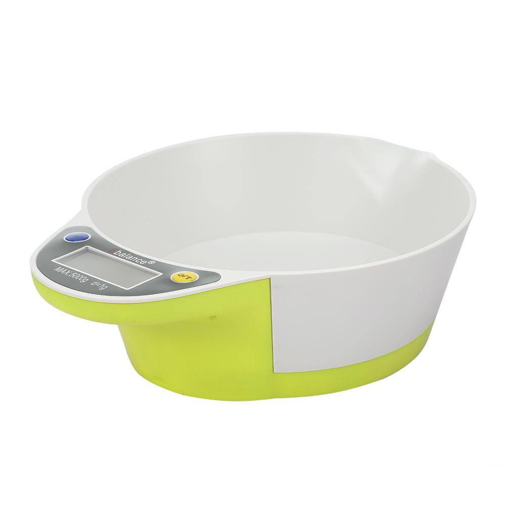 

Бытовые электронные цифровые кухонные весы с ЖК-дисплеем, весы, ручной инструмент, съемный зелёный