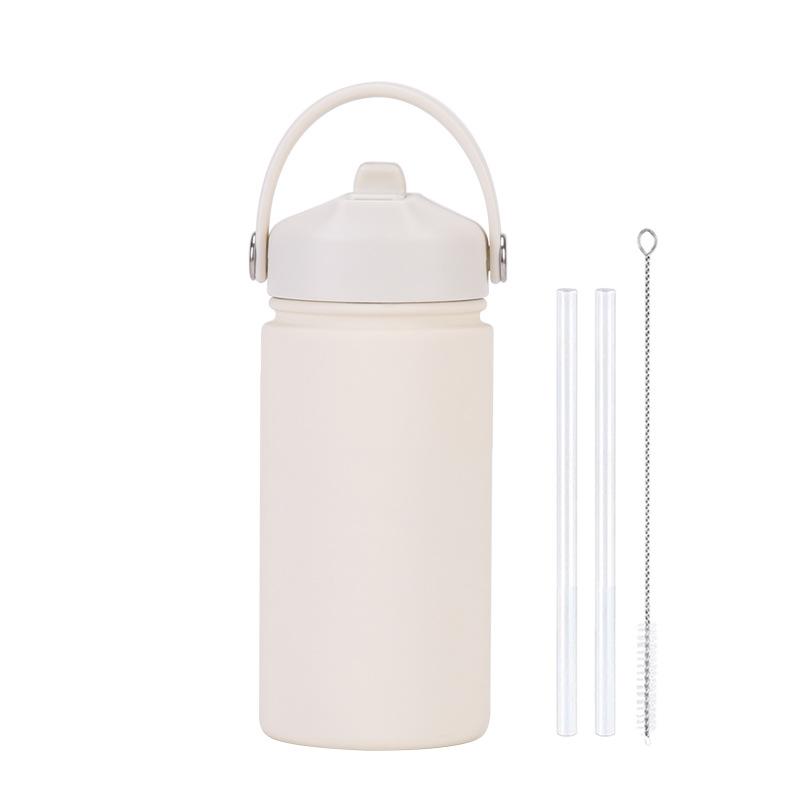 350Ml Stainless Steel Sports Water Cup Wide Mouth Portable Bottle 316L Suction Nozzle Thermos Cup