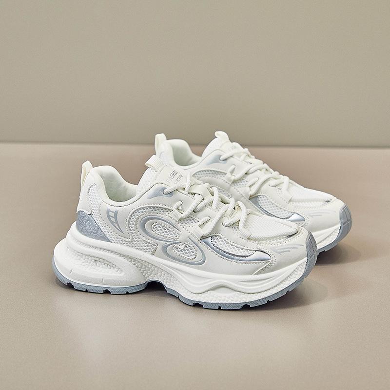 

Женские массивные кроссовки, легкие дышащие повседневные прогулочные кроссовки на шнуровке, удобные нескользящие теннисные туфли для тренировок, кроссовки для женщин 40 бежевый