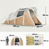 Inflatable Camping Tent w/ Air Pump, Easy Setup 2-3 Person Blow Up Tent, Khaki