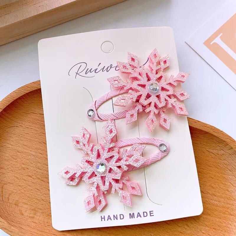 

2 шт. новые милые заколки для волос «Принцесса Снежинка» для девочек, детские головные уборы, заколки для волос, заколки, аксессуары для волос 2pcs